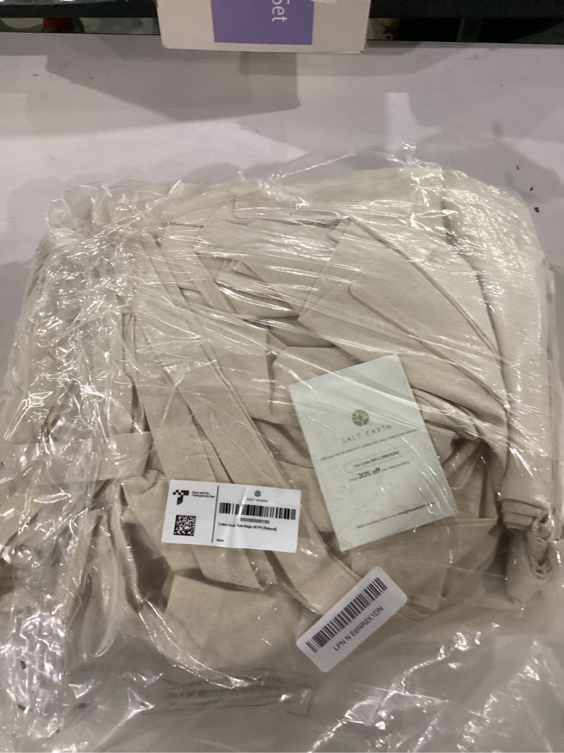 Condition photo showing Good Condition for salt earth 5|6|12|24|48|100|200 pack totebags bulk reusable totes grocery shopping cloth bags diy promotion gift beach travel pack of 48 natural