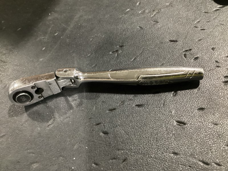Condition photo showing As Is for kobalt 90 -tooth 1/4-in drive full polish handle flexible head ratchet
