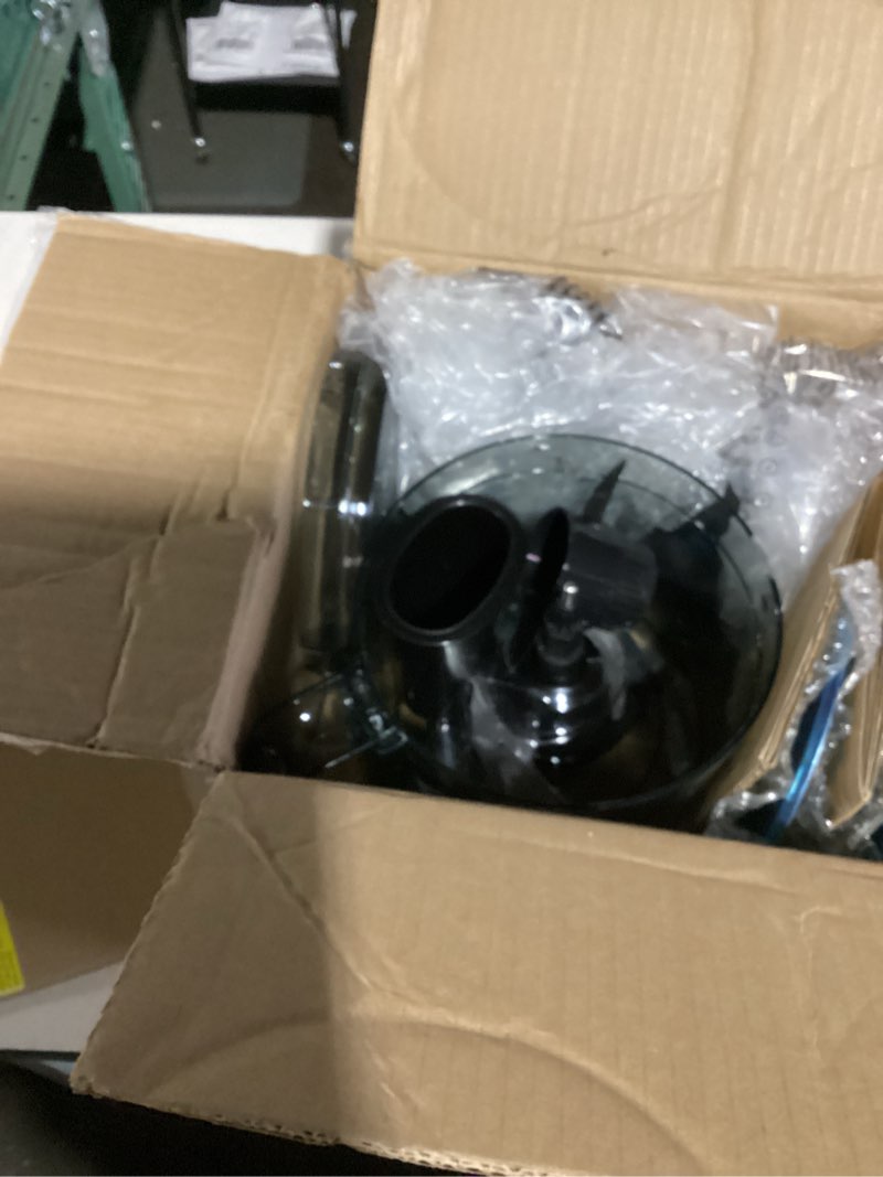 Condition photo showing As Is for 12 Cup Food Processor & Vegetable Chopper,French-Fry-Cutter, Stepless Speed,Digital Timer,Large Feed Chute,Ice Creshing,Chopping, Shredding, Slicing and Doughing,600W for Home Use,Black