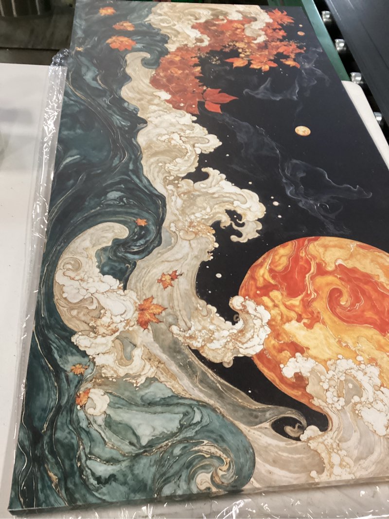 Condition photo showing Good Condition for suconvng colorful canvas art wall decor painting picture modern boho abstract wall art prints landscape picture for bedroom bathroom office black home aesthetic wall decor 20" × 40" ready to hang 40"l x 20"w zxj9b