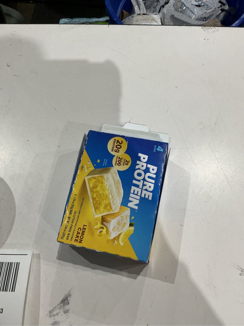 Condition photo showing New/Like New for pure protein bars  lemon cake  20g protein  1.76 oz  4 ct
