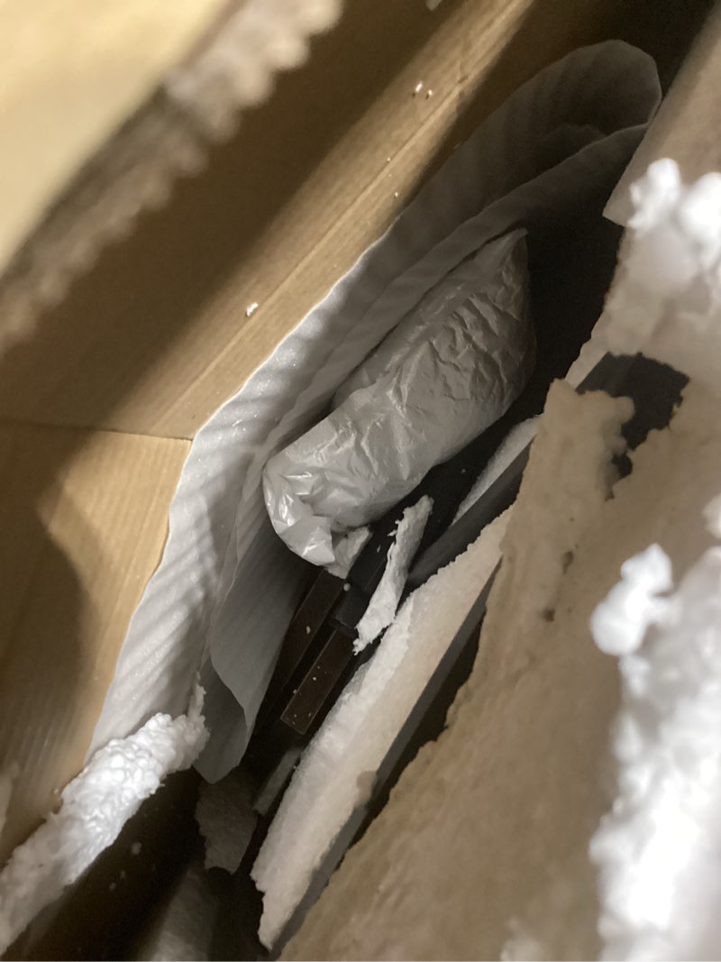 Condition photo showing Good Condition for Huuger Computer Desk, 55 Inch Home Office Desk, Gaming Writing Work from Home Study Desk, Large Legroom, Sturdy Metal Frame, Modern Simple, Rustic Brown similar item 