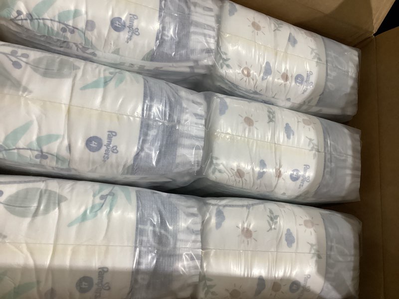 Condition photo showing Good Condition for Pampers Pure Protection Baby Diapers, Size 4, 150 Count, Up to 100% Leakproof, Premium Plant-based Skin Protection, Hypoallergenic Soft Diapers Size 4 150