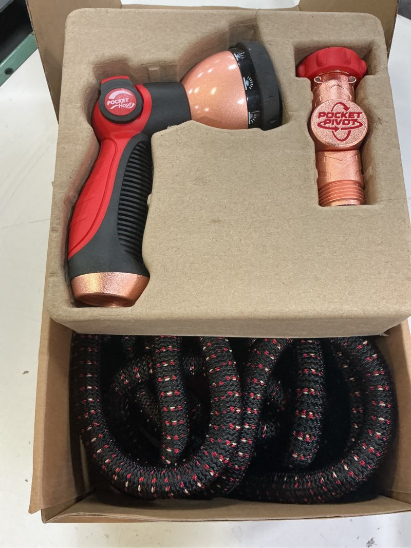 Condition photo showing Good Condition for pocket hose ballistic 50 ft expandable garden hose, no-kink, as seen on tv | anti-burst sleeve reinforced with bulletproof fiber, 360° swiveling pocket pivot connector, lightweight compact design
