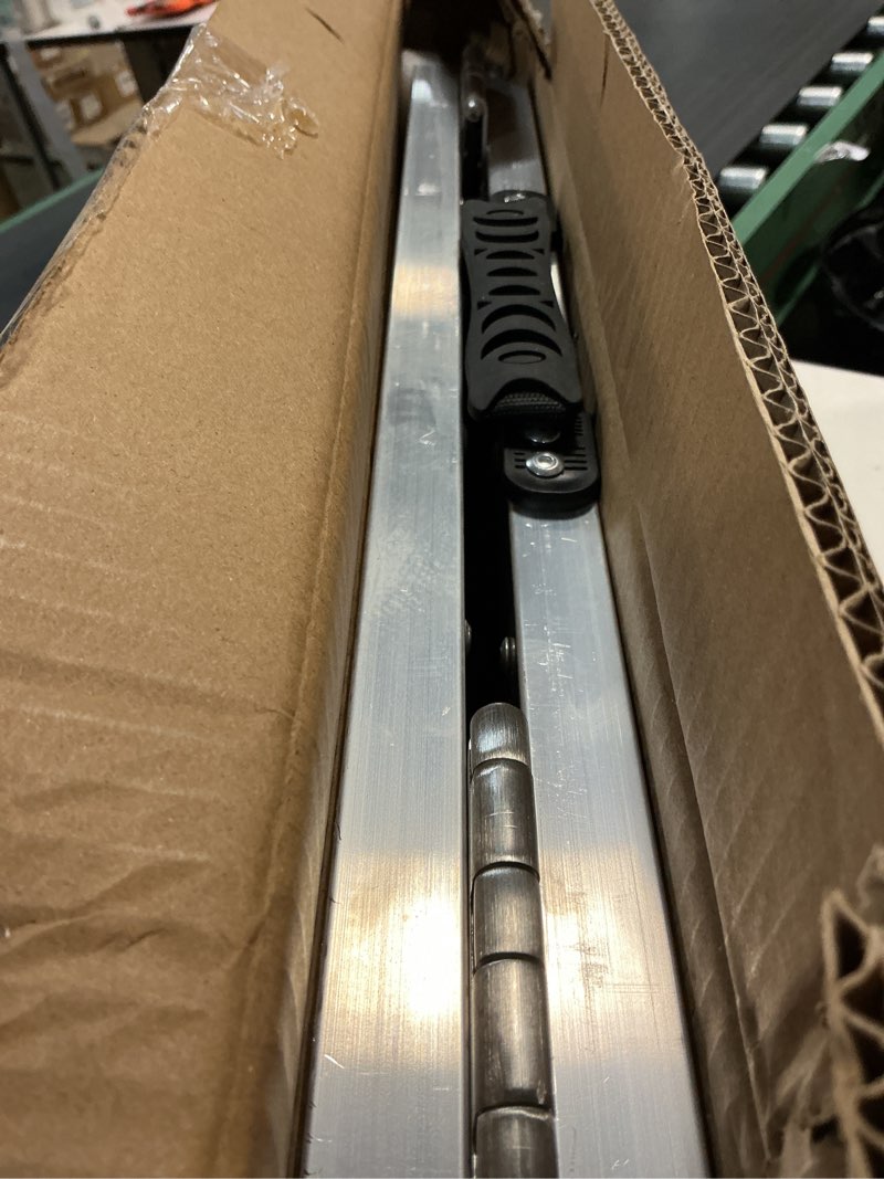 Condition photo showing Good Condition for FACHNUO 2 Feet Portable Wheelchair Ramp, Non-Skid Aluminum Handicap Ramps with Handle, Folding Threshold Wheel Chair Ramp for Home Steps, Stairs, Entry, Threshold, Doorways, Scooter, 800LBS Capacity Aluminum 2FT(Using height 2-6'')