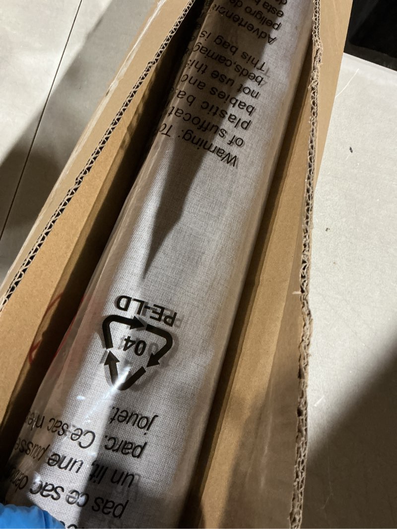 Condition photo showing Good Condition for lazblinds no drill roman shades for windows, cordless blackout window shades with uv protection, polyester fabric for bedroom & living room, 31" w x 64" h, natural blackout - faux linen - natural 31"w x 64"h