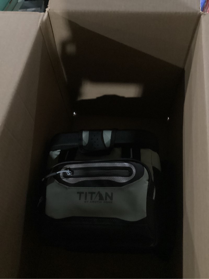Condition photo showing Good Condition for titan by arctic zone deep freeze cooler - zipperless hardbody cooler - deep freeze insulation, hardbody liner, and smartshelf 9 can seagrass
