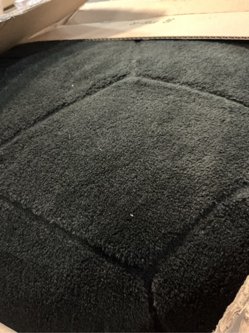 Condition photo showing As Is for sour lemon 8x10 area rugs for living room, soft large area rug fluffy grey rugs for bedroom?machine washable area rug non slip carpet rug for living room playroom kids room home decor black 8' x 10' (rectangular)
