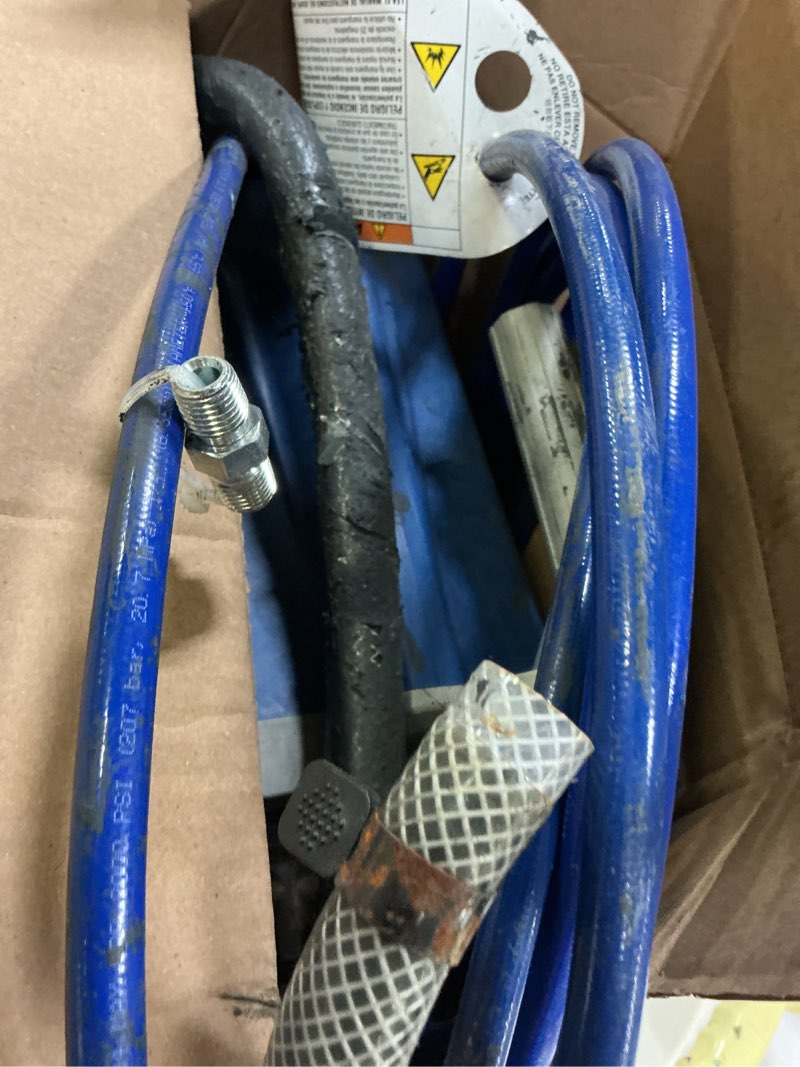 Condition photo showing As Is for graco magnum 2800 psi metal airless paint sprayer, 15 lb, adjustable pressure, 50 ft hose