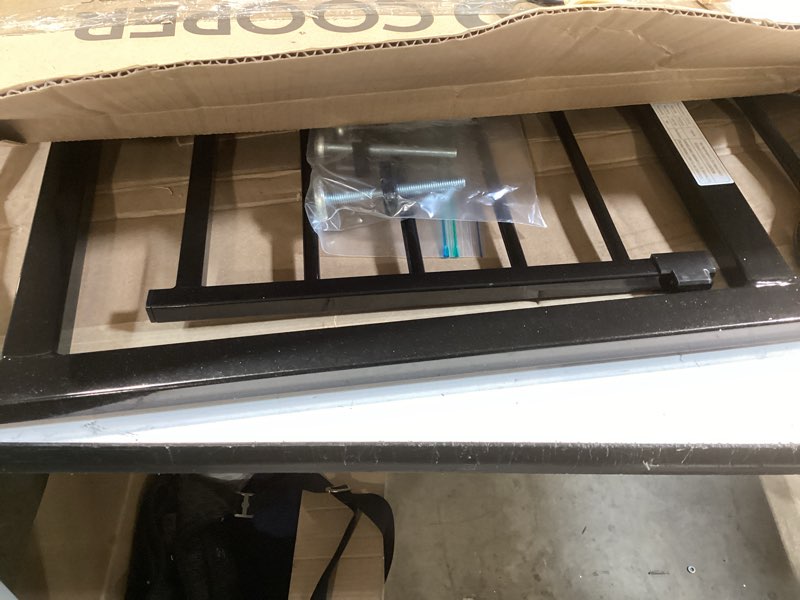 Condition photo showing Good Condition for narrow walk through baby gate 24.02-29.13 inch wide auto close tension black metal child pet indoor safety gates pressure mounted for stairs& doorways (24.02"-29.13"/61-74cm, black)