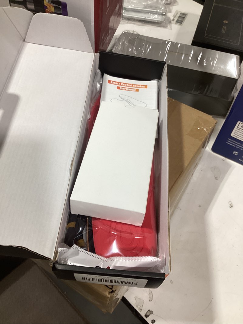 Condition photo showing Good Condition for Similar product Heated Insole for Men Women - APP 5000mAh Battery Rechargeable Electric Insoles with 4 Heating Levels for Winter Skiing Hunting Camping Hiking Fishing Cycling Black S: US 4.5-7.5 /EU 36-41