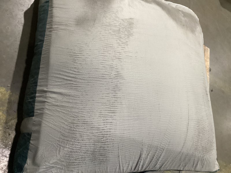 Condition photo showing As Is for giant blue cusion (product info unknown) ** very used** 