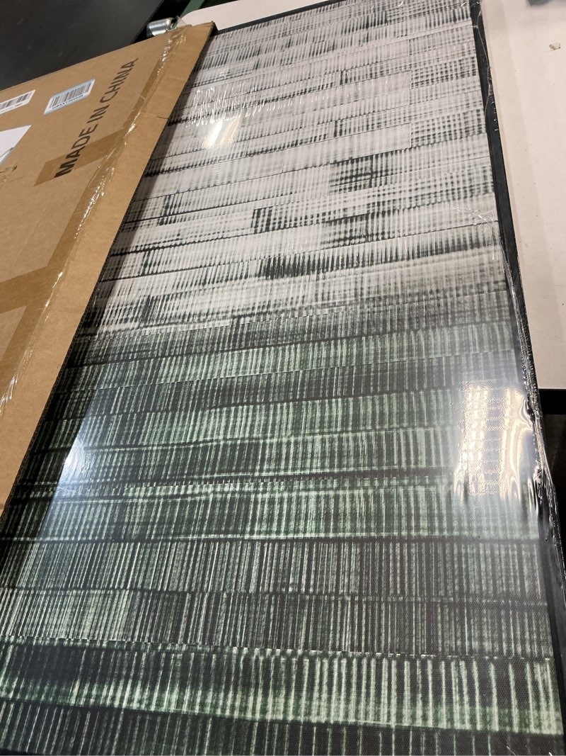 Condition photo showing New/Like New for framed green abstract canvas wall art, modern art prints paintings artwork for walls, minimalist dark sage green pictures for living room dining room bedroom office bathroom wall decor 24x36 in