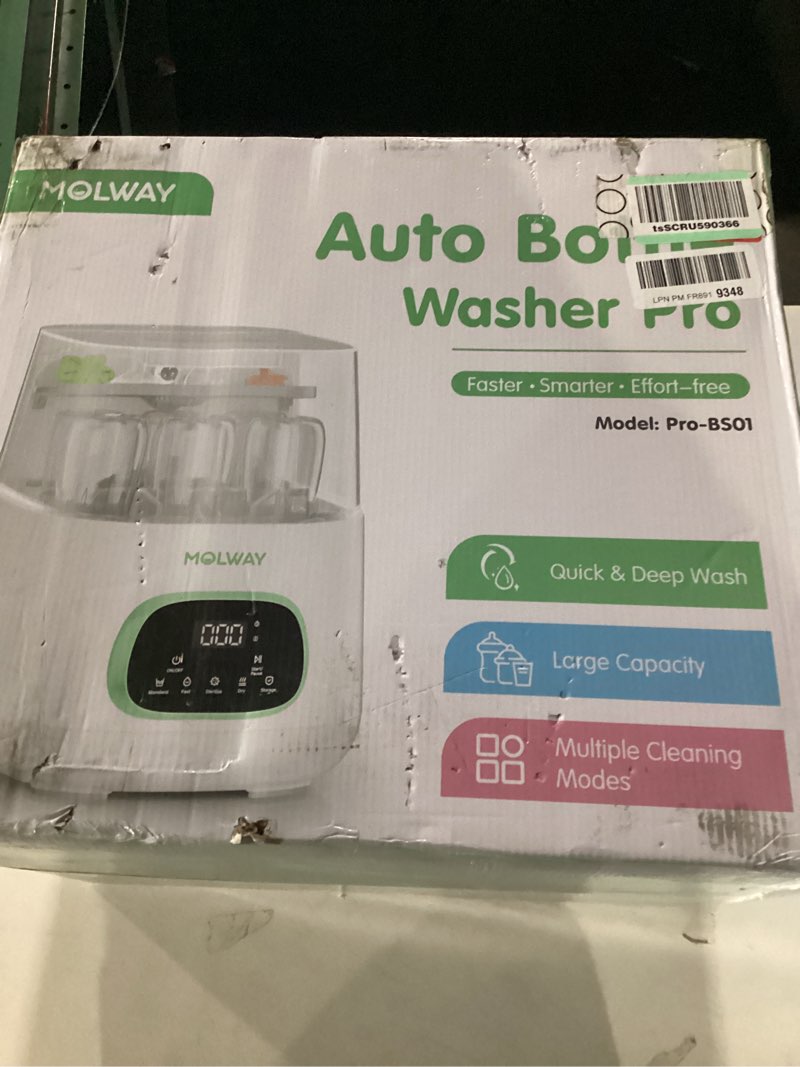 Condition photo showing New/Like New for MOLWAY?Upgraded?Baby Bottle Washer, Sterilizer and Dryer, All-in-One Pro Cleaning Machine for Bottles, Pump Parts & Baby Essentials, Effortless Care, Replaces Hand Washing White
