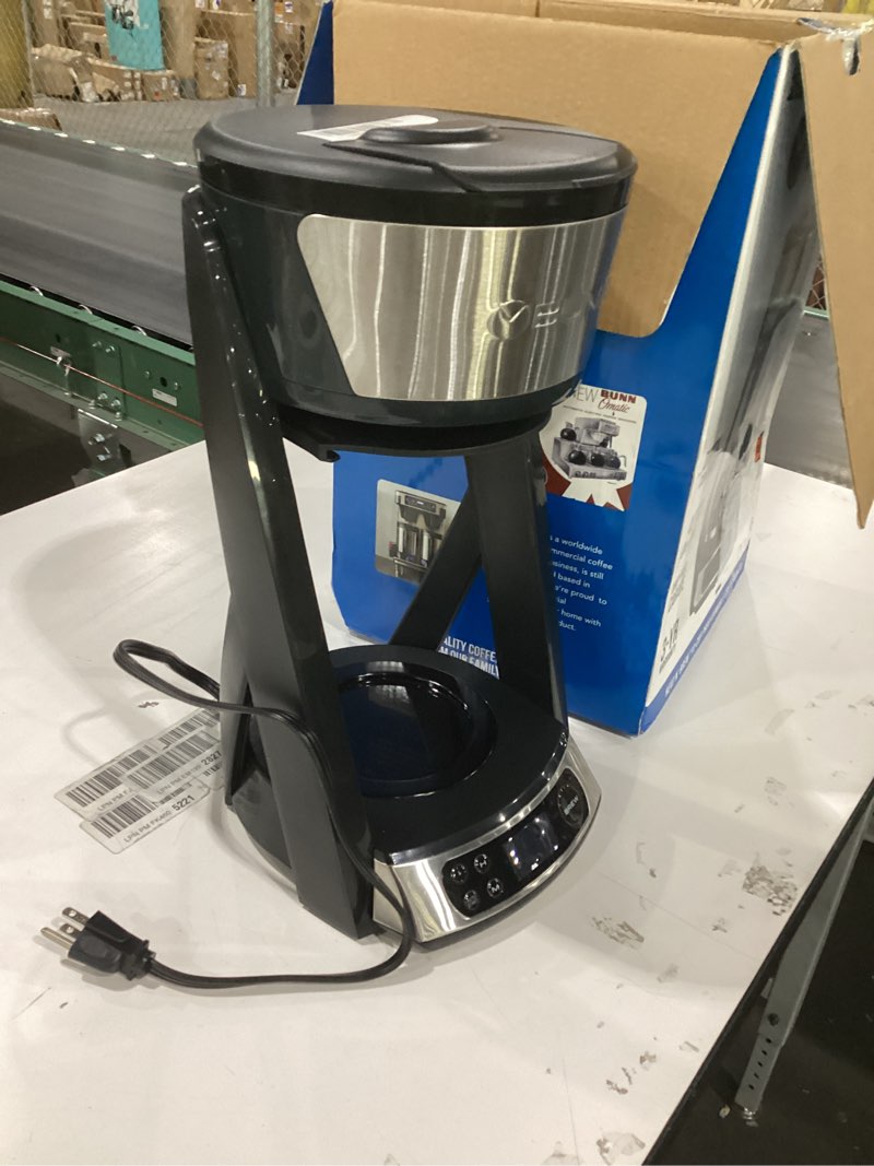 Condition photo showing As Is for BUNN HB Heat N Brew Programmable Coffee Maker, 10 cup, Stainless Steel, 46500.0003