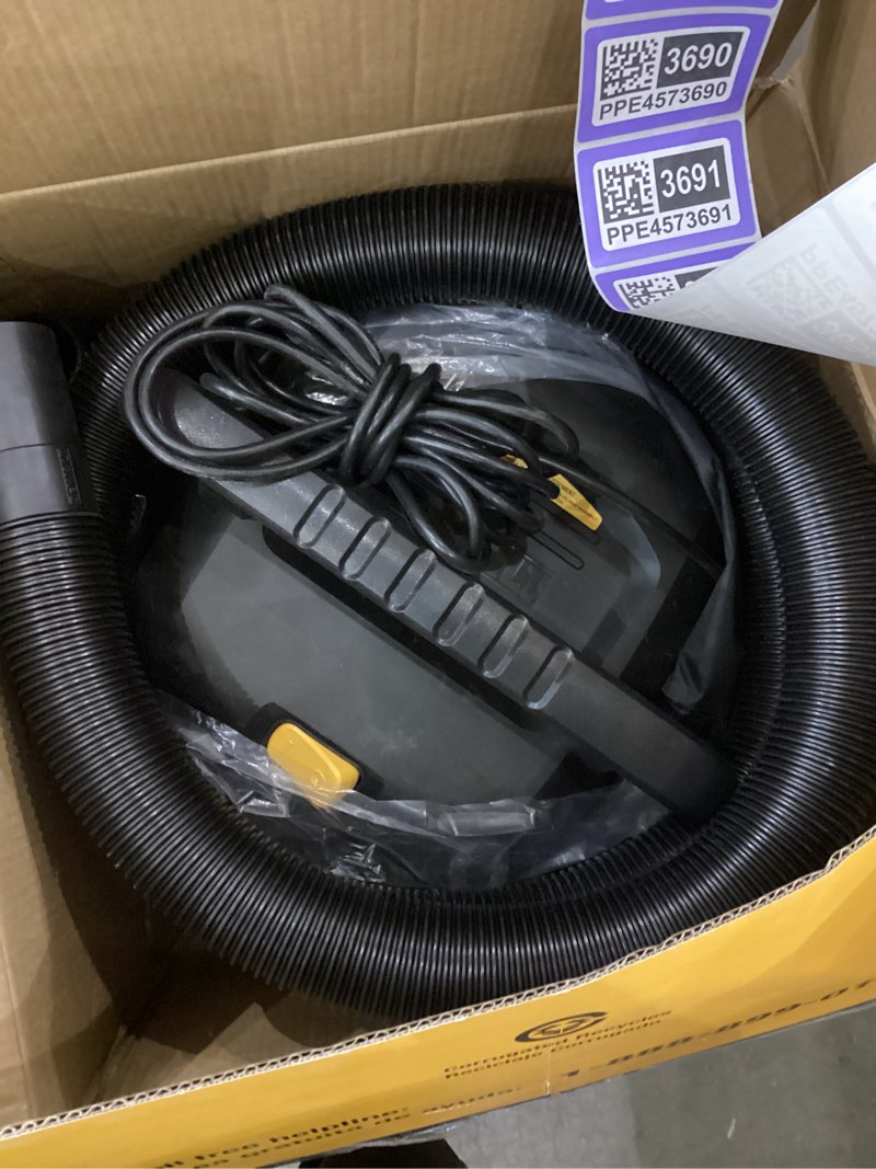 Condition photo showing New/Like New for DEWALT 12 Gallon Poly Wet/Dry Vac, 5.5 HP Shop Vacuum Wet Vacuum Cleaner for Workshop, Jobsite, Commericial Area, Large Pick-Up Capacity, Yellow,DXV12P Yellow 12 gallon