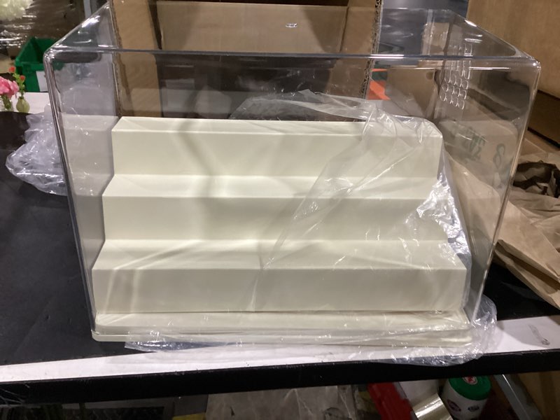 Condition photo showing New/Like New for (similar) acrylic display shelf case for figures 3 tier stepped doll display box stand dustproof doll storage box multifunctional doll display shelf organizer for action figures collectibles toys(medium)