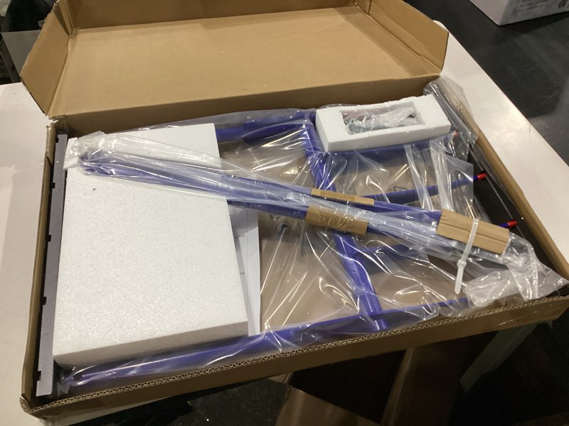 Condition photo showing New/Like New for 56'' heavy duty broadfork for all the soils, unbreakable design pitchfork, 5 sharp and cambered 11'' tines bord fork garden tool, ergonomic handles, good package, easy assembly, blue.