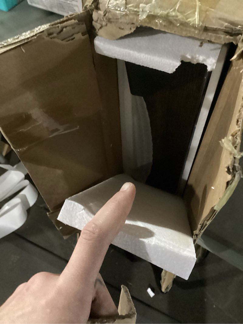 Condition photo showing New/Like New for Huuger Console Table with Charging Station, USB-C Port, 2 Tiers Entryway Table, 47.2 Inch Sofa Table with Metal Legs, Entry Hallway Table with Thicker Desktop, Behind Couch Table, Rustic Brown 11.8"D×47.2"W×31.5H" Rustic Brown