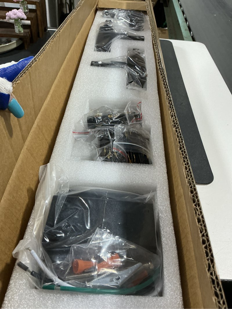 Condition photo showing Good Condition for h track lighting rails kit - icreating 20ft black track light tracks 3 wire with floating canopy connector, i and l connectors for single circuit h type led tracks lighting head fixtures