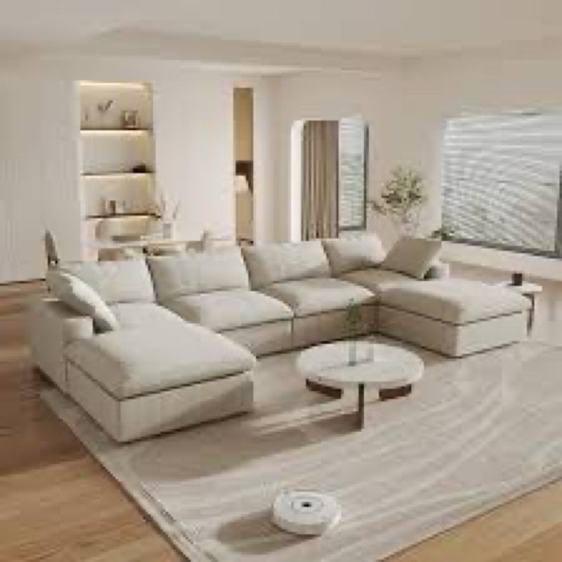 Upholstered sofa, cloud couch modular sectional sofa 6 seater couch , only 1 box, incomplete !!