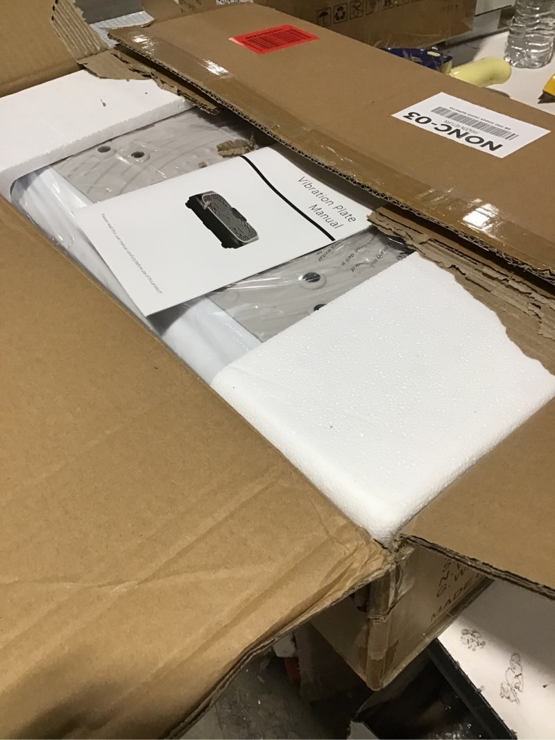 Condition photo showing Good Condition for Vibration Plate Exercise Machine Weight Loss, Full Body Workout Vibration Plate Lymphatic Drainage, 199 Adjustable Speeds Power Shaping Vibrating Plate 450 Lbs Capacity Fitness Platform White