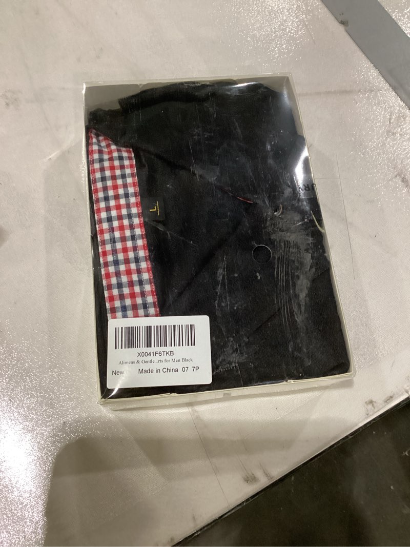 Alimens & Gentle Men's Denim Shirts Casual Button Down Long Sleeve Black