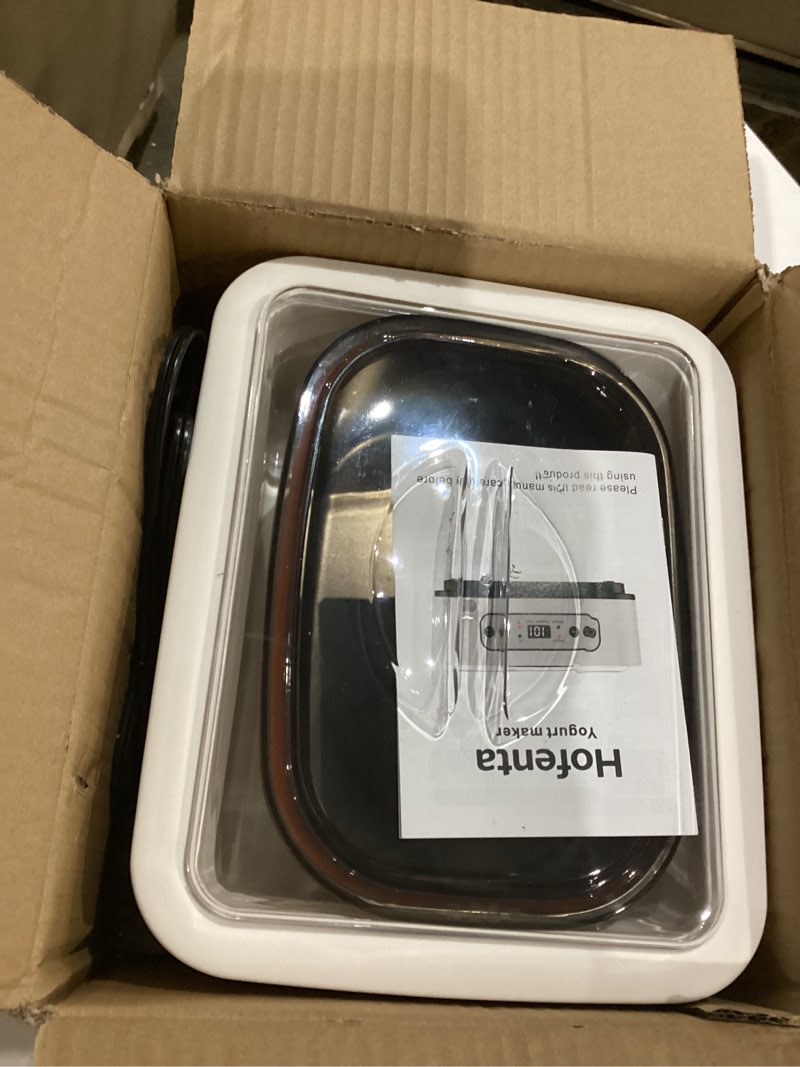 Condition photo showing Good Condition for 1.7 Quart Yogurt Maker with Stainless Steel Bowl, 9 Glass Jars, Digital Timer, Temperature Control, BPA-Free, Easy-to-Use, Family-Sized for Homemade Probiotic Yogurt, Dishwasher Safe