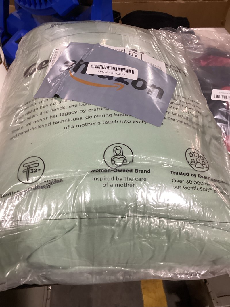 Condition photo showing Good Condition for bedsure comforter duvet insert - quilted comforters queen size, all season duvet, gentlesoft down alternative bedding, with 8 tabs, gifts for women/men, sage green, queen 88 x 88 inches sage green queen