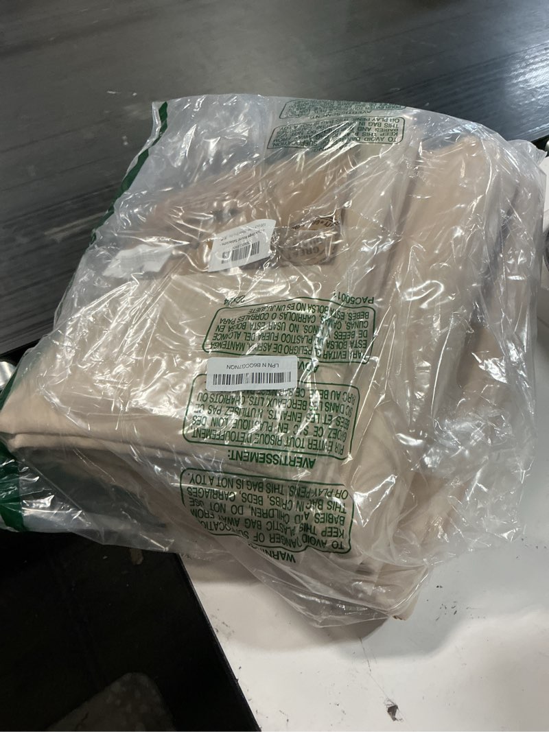 Condition photo showing Good Condition for brillmax 6 pack beige round tablecloths 120 inch for 60” tables - 150 gsm polyester fabric, floor length drop, water, stain & wrinkle resistant cloth cover for wedding reception banquet dining beige 120 in, 6 pack