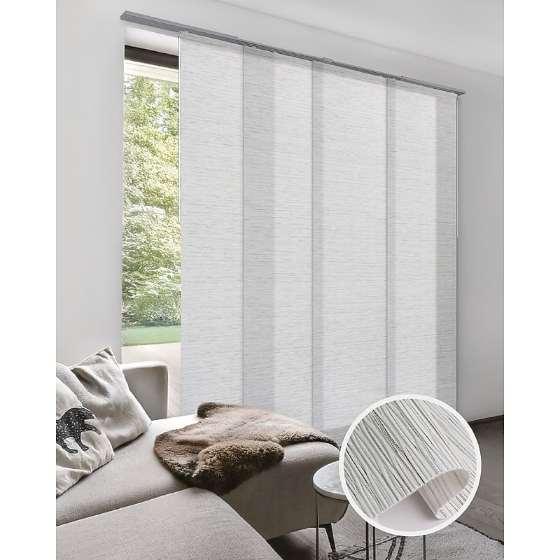(Incomplete only 1 box) 4-panel Adjustable Panel Track Blinds Blackout?Light Filtering Vertical Blinds