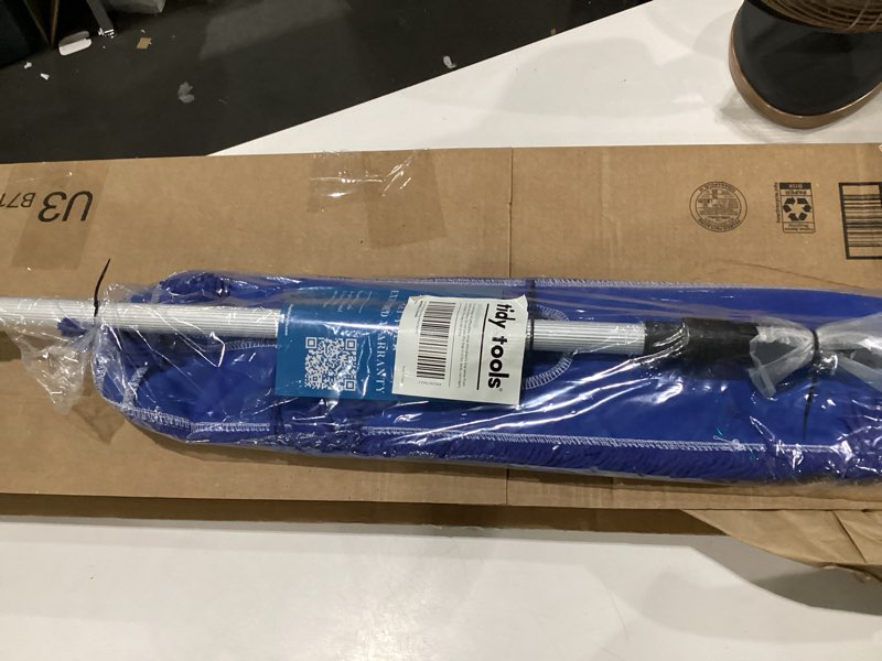 Condition photo showing Good Condition for 24 inch blue commercial dust mop & floor sweeper with extendable handle – mop for hardwood, tile, and concrete floor cleaning blue 24 x 5 inch
