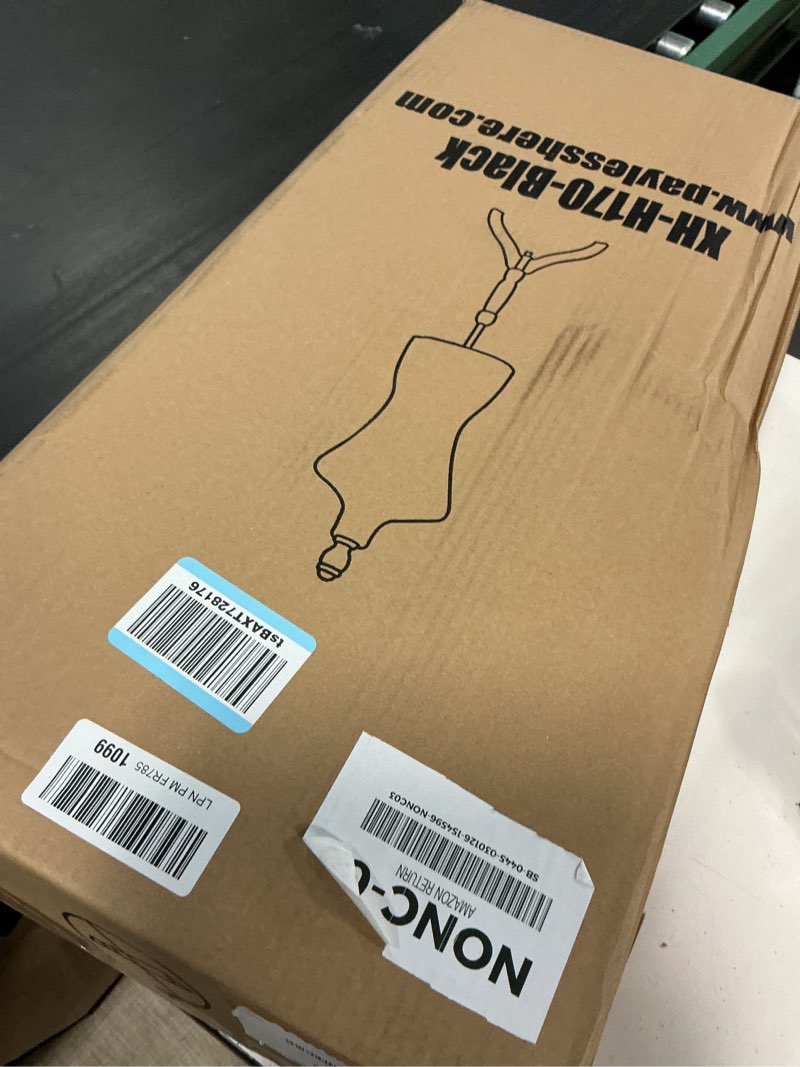 Condition photo showing Good Condition for fdw manikin 60”-67”height adjustable female dress model display torso body tripod stand clothing forms (black)