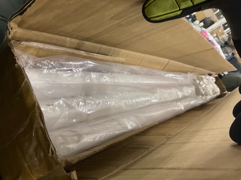 Condition photo showing Good Condition for Tension Shower Curtain Rod 51-126 Inch, Long Shower Curtain Rod for Bathroom Window Patio, No-Drill Dual-End Adjustable Spring Shower Rod, Easy to Install Never Rust, Rod Diameter 1.26In, White White 51"-126"