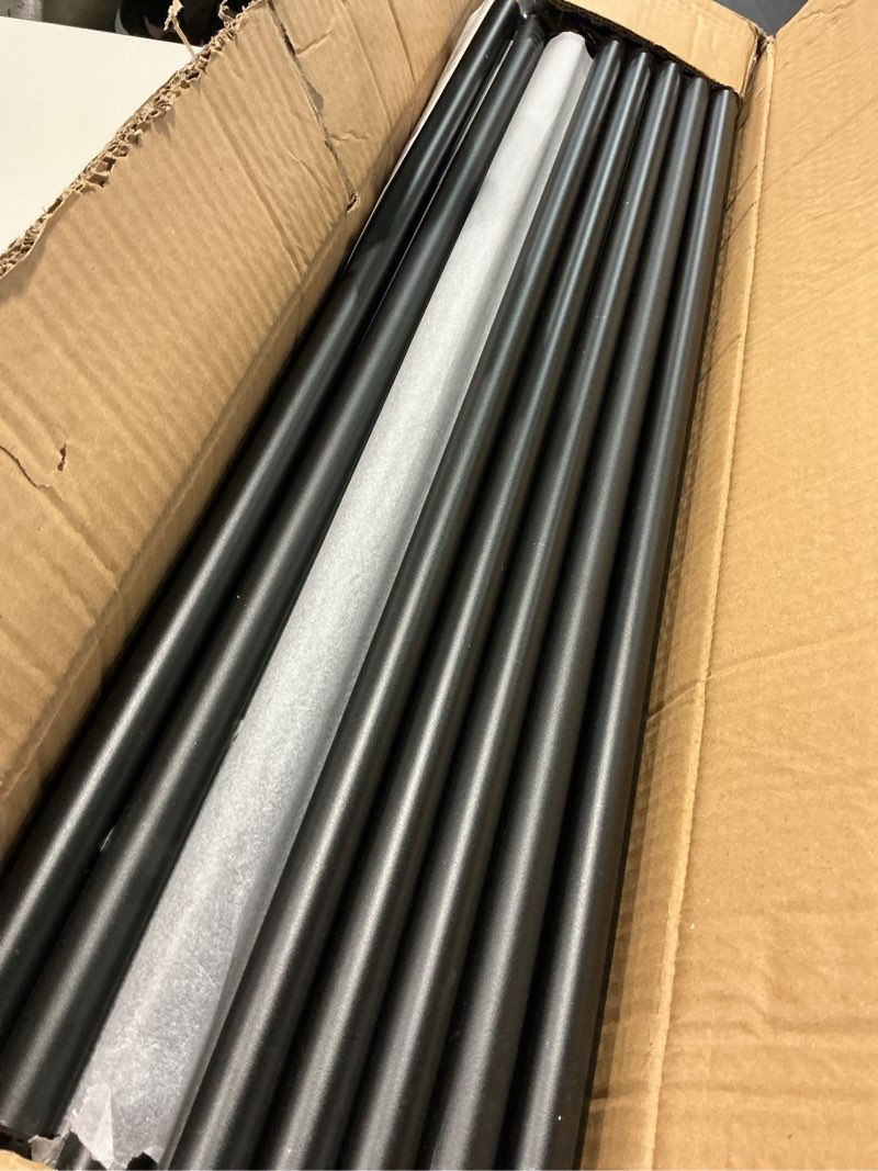 Condition photo showing Good Condition for 56 pack 26 inch aluminum balusters for deck railing,black round metal spindles for staircase,3/4" diameter hollow deck ballasters with screws and connectors for railing fencing porch stair spindles 26in 56