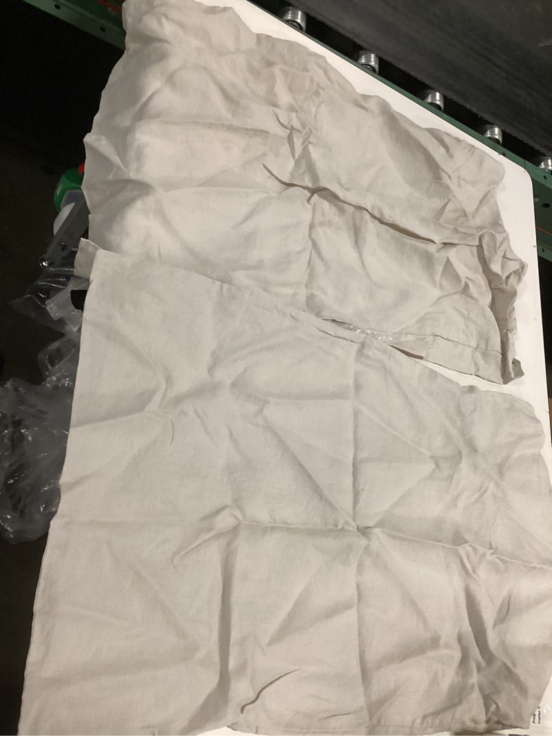 Condition photo showing Good Condition for european linen pillowcase set, standard, sand
