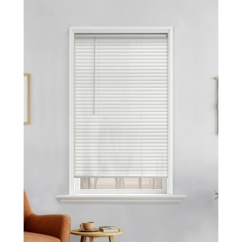 mainstays cordless 1" vinyl light filtering blinds, white