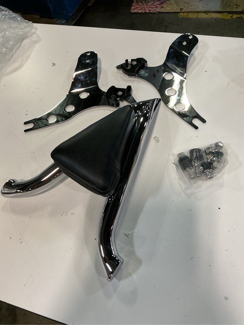Condition photo showing Good Condition for chrome sissy bar, detachable passenger backrest rear pad fit for fatboy flfbs 2018-2024 breakout 2013-2024 chrome fits h-d fatboy 2018-2022 / breakout 2013-2022