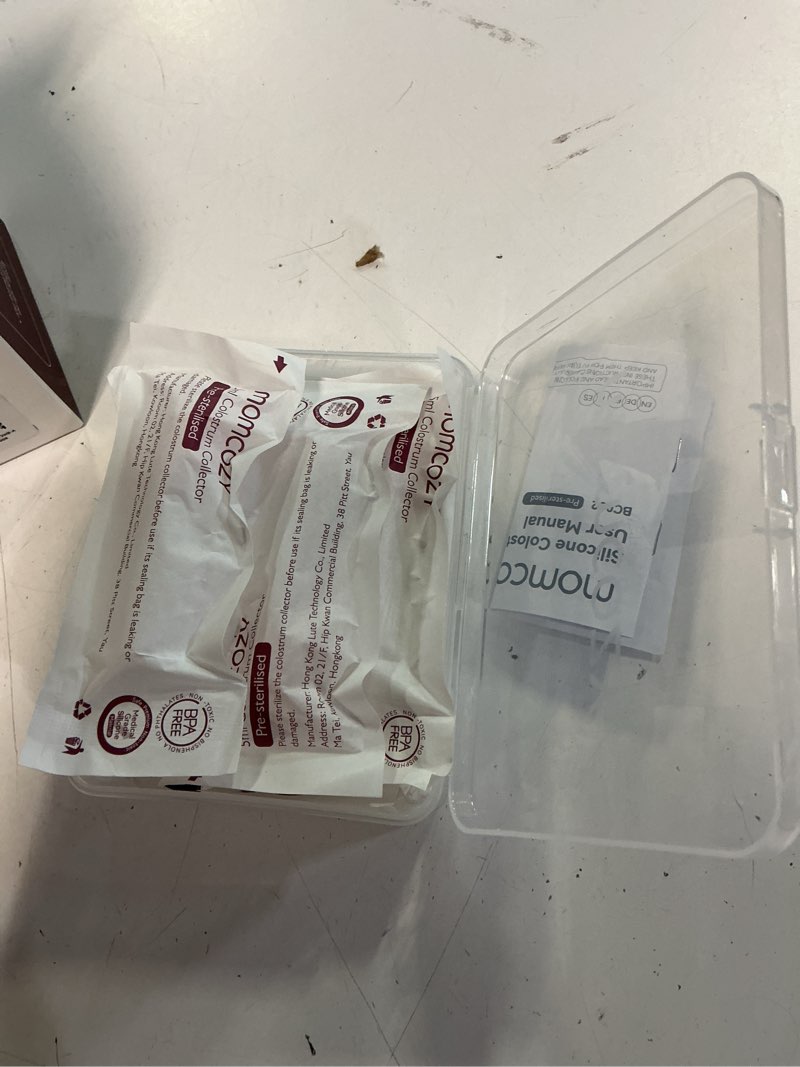 Condition photo showing New/Like New for Momcozy Colostrum Collector Reusable Breast Milk Collector with Storage Case and Cotton Wipe, Portable Colostrum Container BPA Free, Multi-Use Collector 5ml-12pcs 12 Count