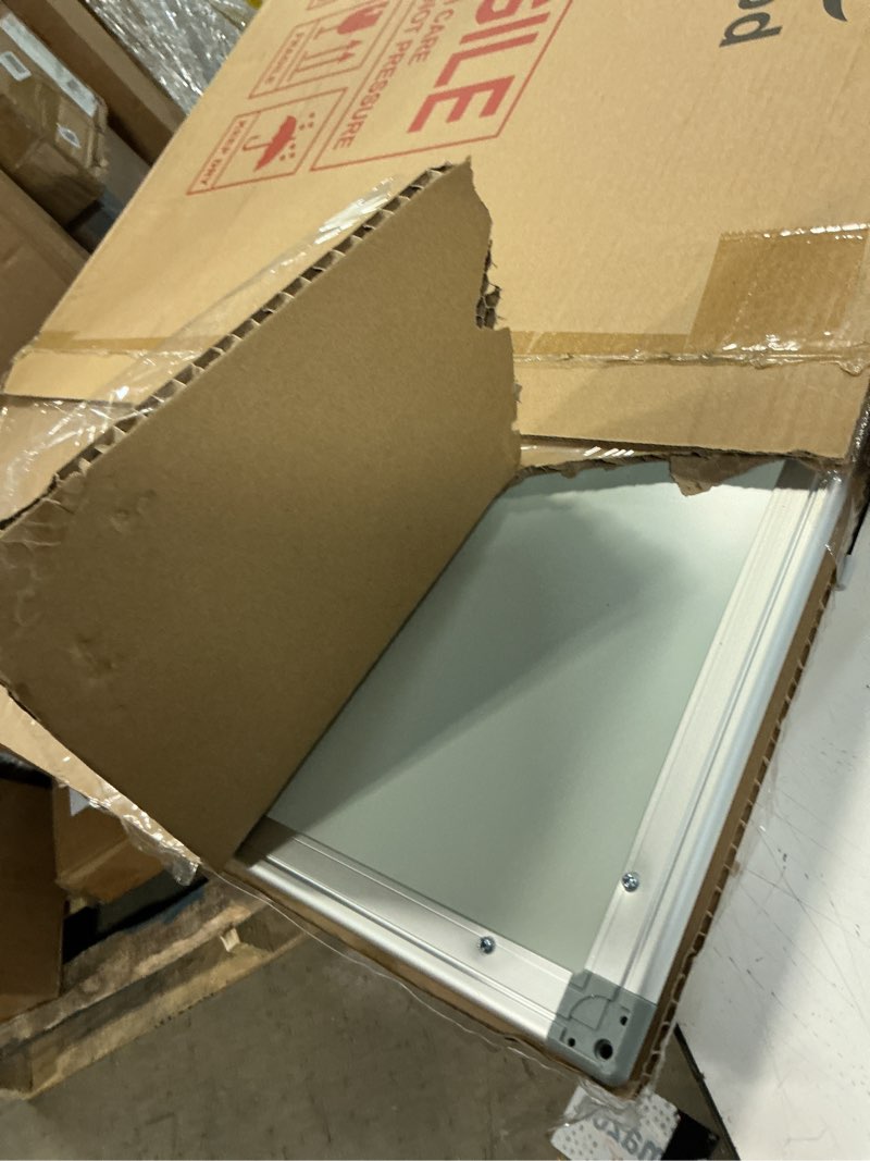 Condition photo showing Good Condition for h-qprobd 3' x 2' magnetic whiteboard large dry erase white board 36"x24" aluminum presentation whiteboard with long pen tray, 6 markers, 2 erasers &12 magnets 36"w x 24"h