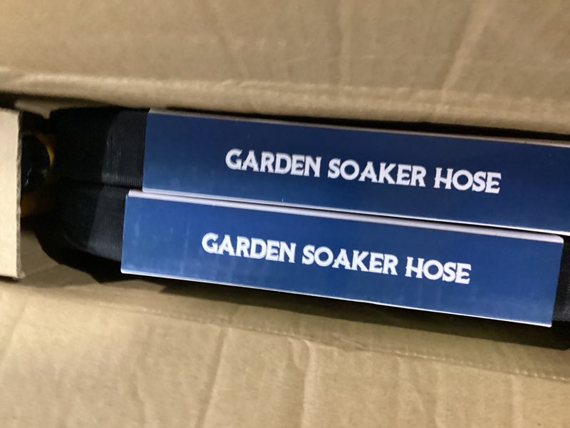 Condition photo showing Good Condition for laveve heavy duty flat garden soaker hose 100ft, flexible water hose irrigation tubing, leakproof drip hose watering for garden, lawn, flower bed, vegetable (50ft x 2pack)