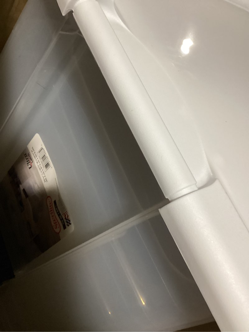Condition photo showing Good Condition for sterilite 4 pack ultra latching box, storage bins with lids, clear plastic, 70 quart - heavy-duty organizing containers for closet, bathroom, and office 70 quart 4-pack