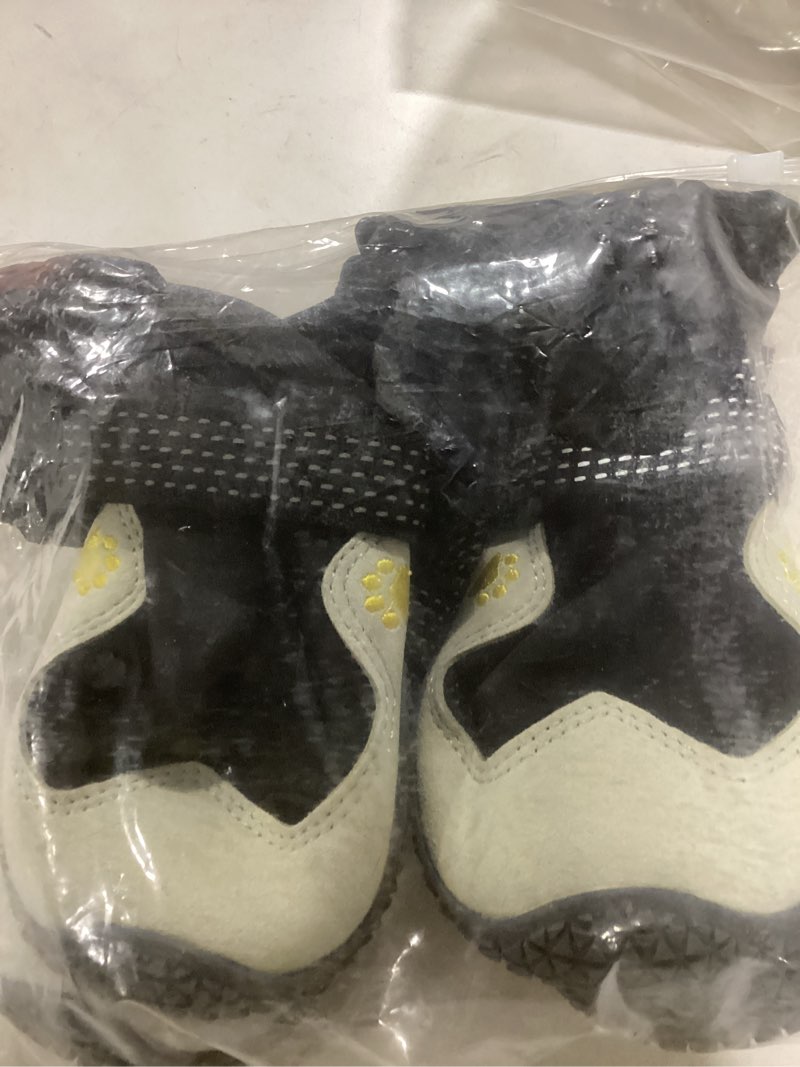 Condition photo showing New/Like New for Dog Shoes for Large Small Medium Dogs, Dog Snow Boots Winter, Dog Booties and Paw Protectors to Prevent Licking, Anti-Slip Dog Shoes with Reflective for Hot Pavement,Hardwood Floors, Hiking (Size 7) Thin wool-Black Size 7 (For Width 2.6"-2.8")