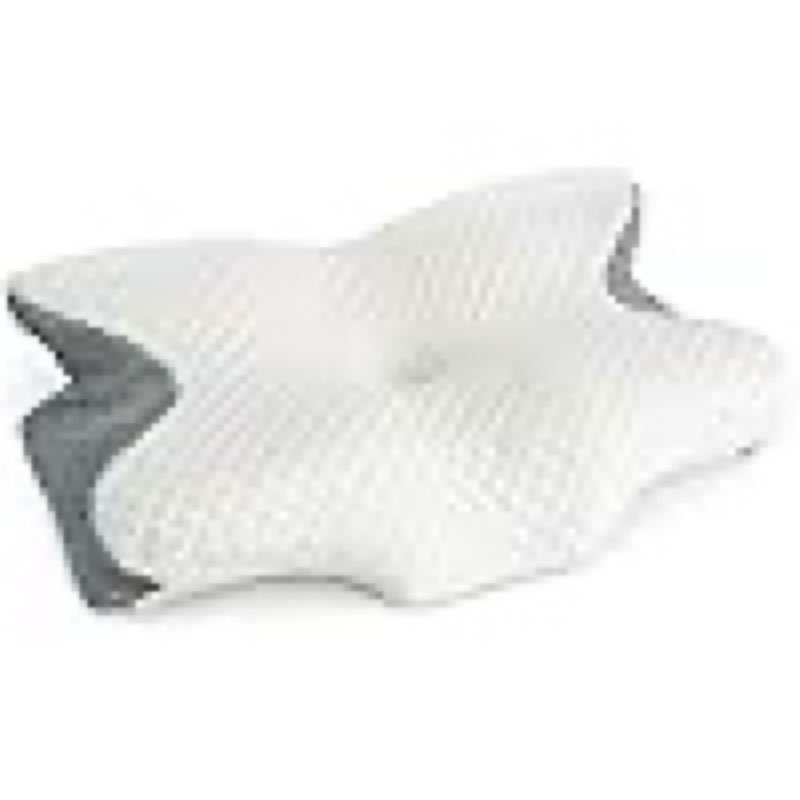 Wemore Gray Memory Foam Cervical Pillow, CertiPUR Certified Ergonomic Pillow for Neck and Shoulder Pain Relief, Orthopedic Sleeping Pillow with Washable Pillowcase for Side, Back, and Stomach Sleepers