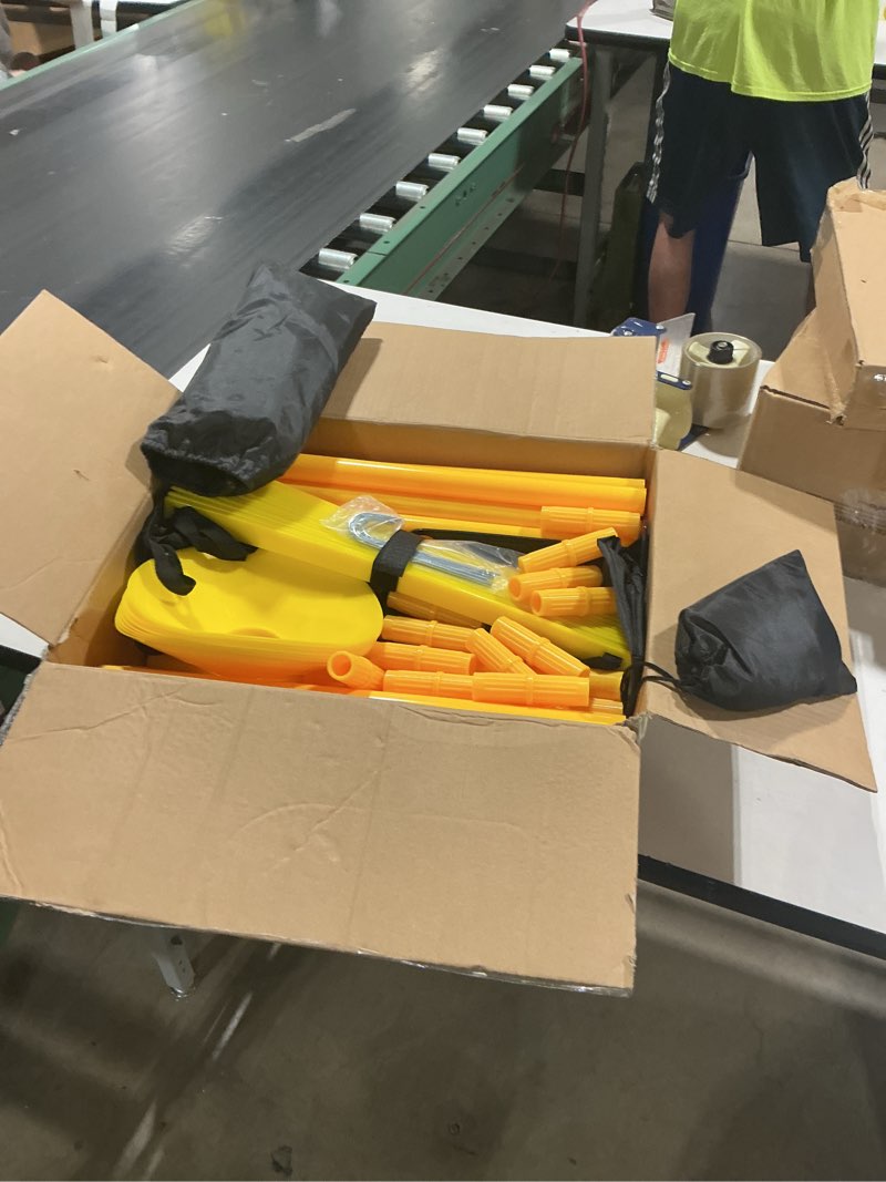 Condition photo showing Good Condition for ghb soccer agility training equipment, 6 agility poles, 20ft speed ladder, 12 disc cones, resistance parachute, jump rope, 5 resistance bands, soccer training poles for speed agility training yellow