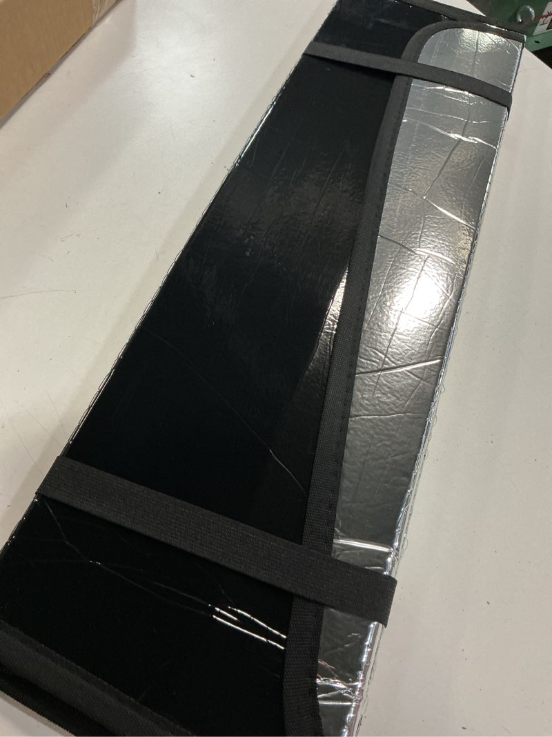 Condition photo showing Good Condition for silver reflective foldable windshield sun shade | compatible with 2020-2025 benz gle gls; foldable, reflective design with storage bag 2020-2025-benz-gle