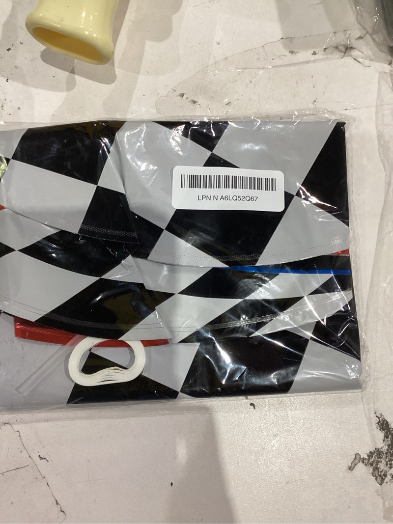 Condition photo showing As Is for Piokio 9 PCS Race Car Balloons, Black Number 3 Balloon Checkered Balloonss for 3st Birthday Race Car Theme Party Decorations 3 Balloon Set