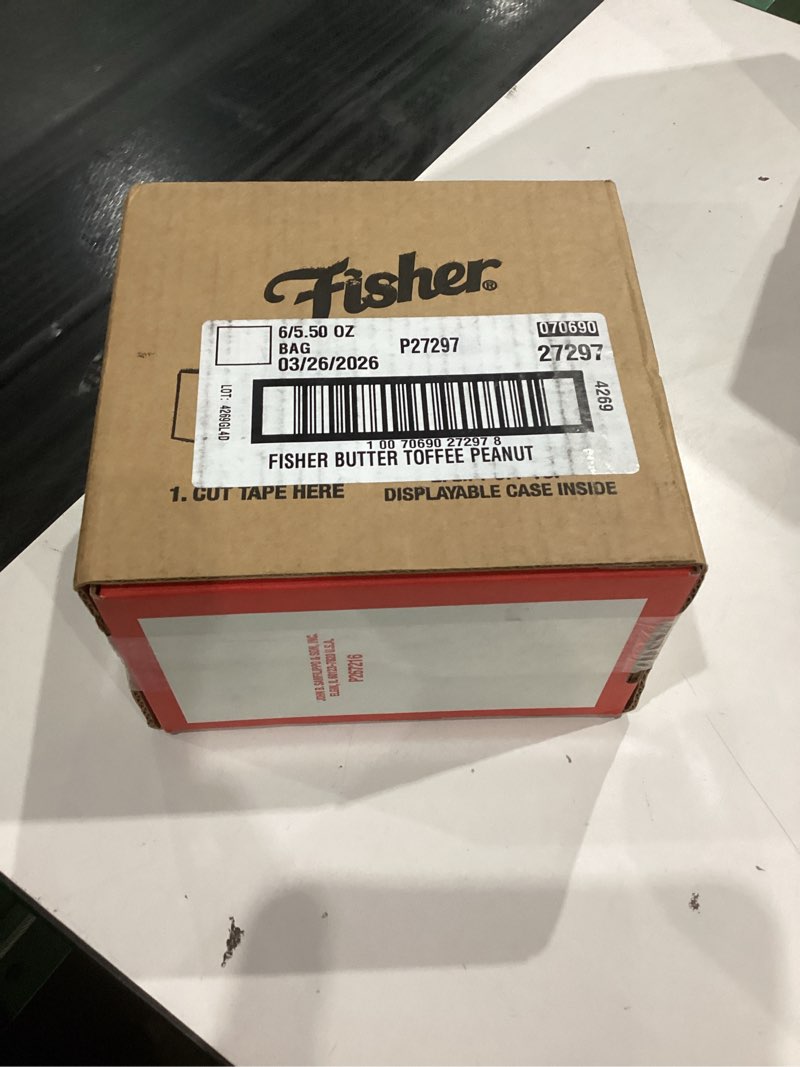 Condition photo showing New/Like New for Fisher Snack Butter Toffee Peanuts, 5.5 Ounces (Pack of 6), No Artificial Colors or Flavors Butter Toffee 5.5 Ounce (Pack of 6)