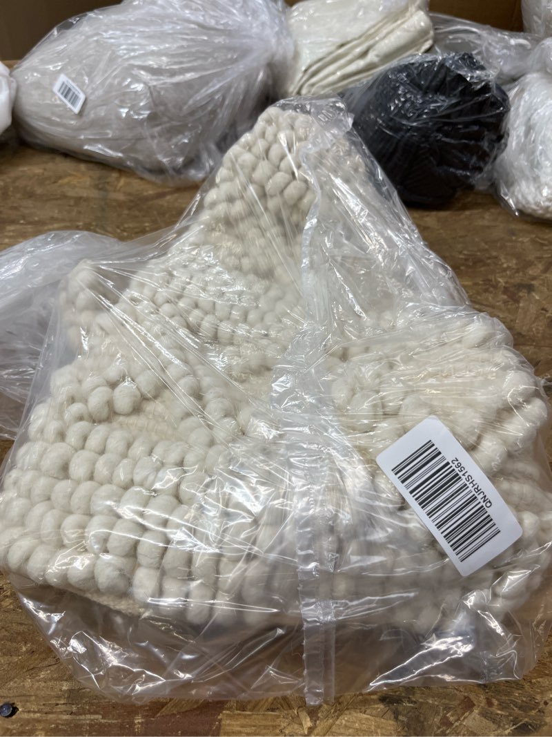 Condition photo showing Good Condition for kai wool pillow cover, 20x20, ivory