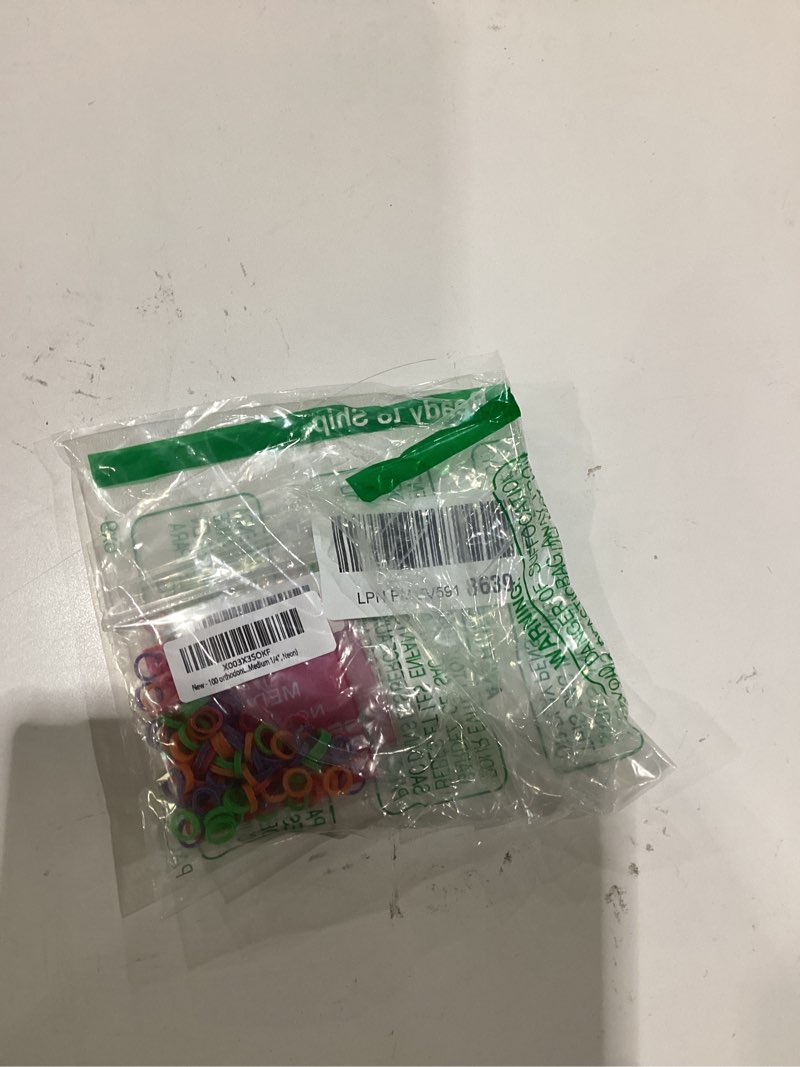 Condition photo showing Good Condition for neon non-latex 100 counts intraoral elastic bands orthodontic elastics dental rubber bands made in us medium 1/4'', neon 1/4" medium